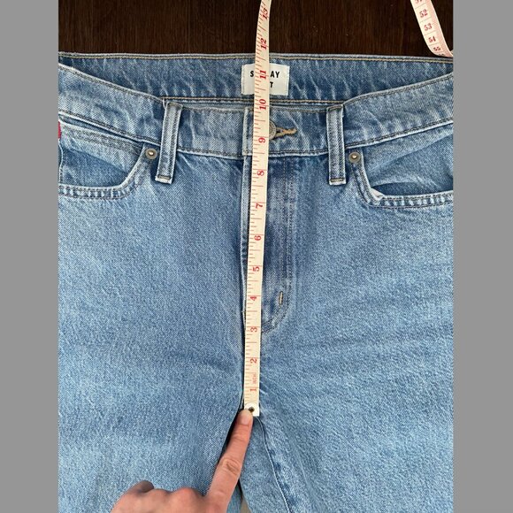 SOLD ******* Aritzia Sunday Best jeans light blue denim straight leg - Picture 6 of 9